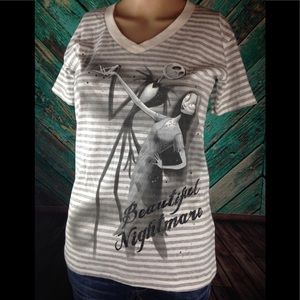 Nightmare Before Christmas Striped Sparkle Tee